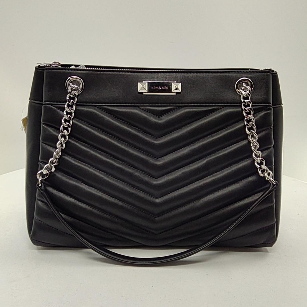 Michael Kors Black Chevron Shoulder Bag